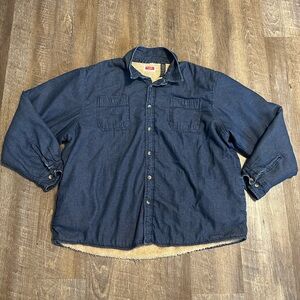 Wrangler Blue Denim Sherpa-Lined Jacket